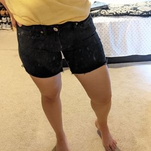 American eagle black midi shorts
